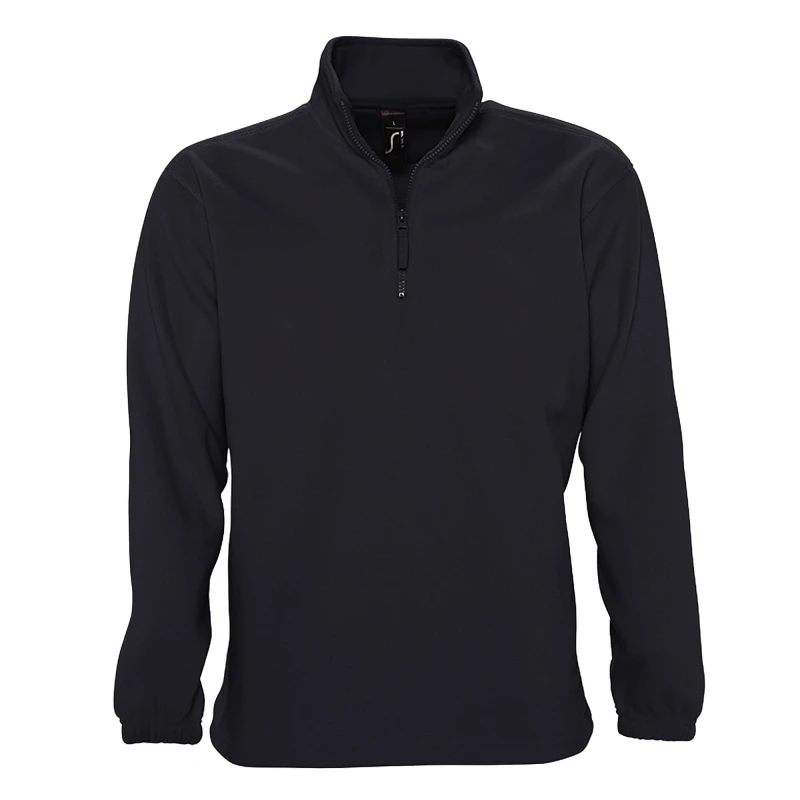 Image of SOL'S Mens Ness Zip Neck Anti-Pill Fleece Top in Charcoal Size: Small Charcoal Male S