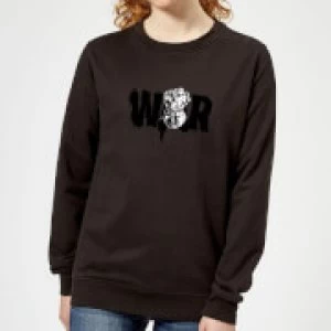 Image of Marvel Avengers Infinity War War Fist Womens Sweatshirt - Black