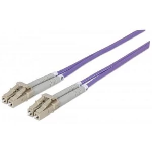 Image of Intellinet Fibre Optic Patch Cable Duplex Multimode LC/LC 50/125 m OM4 10m LSZH Violet Fiber Lifetime Warranty