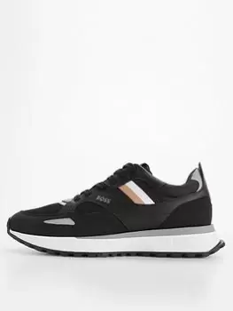 Image of BOSS Jonah Runn Trainer, Black, Size 10, Men