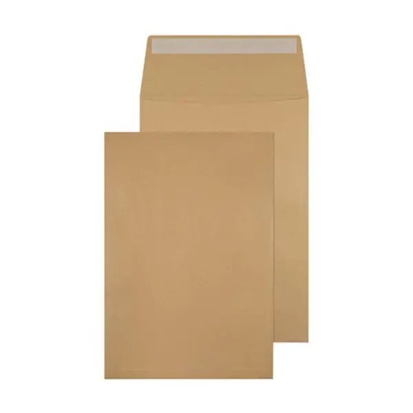 image of Q-Connect Q-Connect Envelope Gusset 324x229x25mm Peel and Seal 120gsm Manilla (Pack of 100) KF3527 KF3527