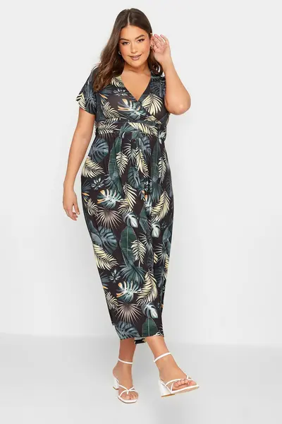 Image of Yours Wrap Dress Black