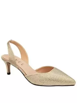 image of Ravel Mallow Heeled Slingback Shoe, Gold, Size 4, Women