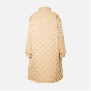 image of Missguided Longline Quilted Maternity Coat - Neutral