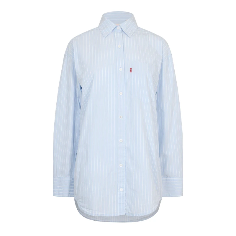 Image of Levis Womens Lola Long Sleeve Oxford Shirt Kentucky Blue female 8 (XS)