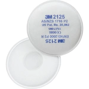 image of 3M 2125 P2 R Particulate Filter 1 Pair White