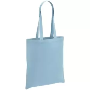 Image of Brand Lab Cotton Long Handle Shopper Bag (One Size) (Light Blue)