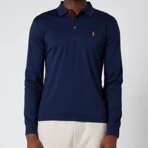 Image of Polo Ralph Lauren Mens Interlock Long Sleeve Polo Shirt - French Navy - L