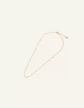 Image of Accessorize Womens Gold-Plated Brass 14ct Pearl Beaded Necklace, Size: 50cm