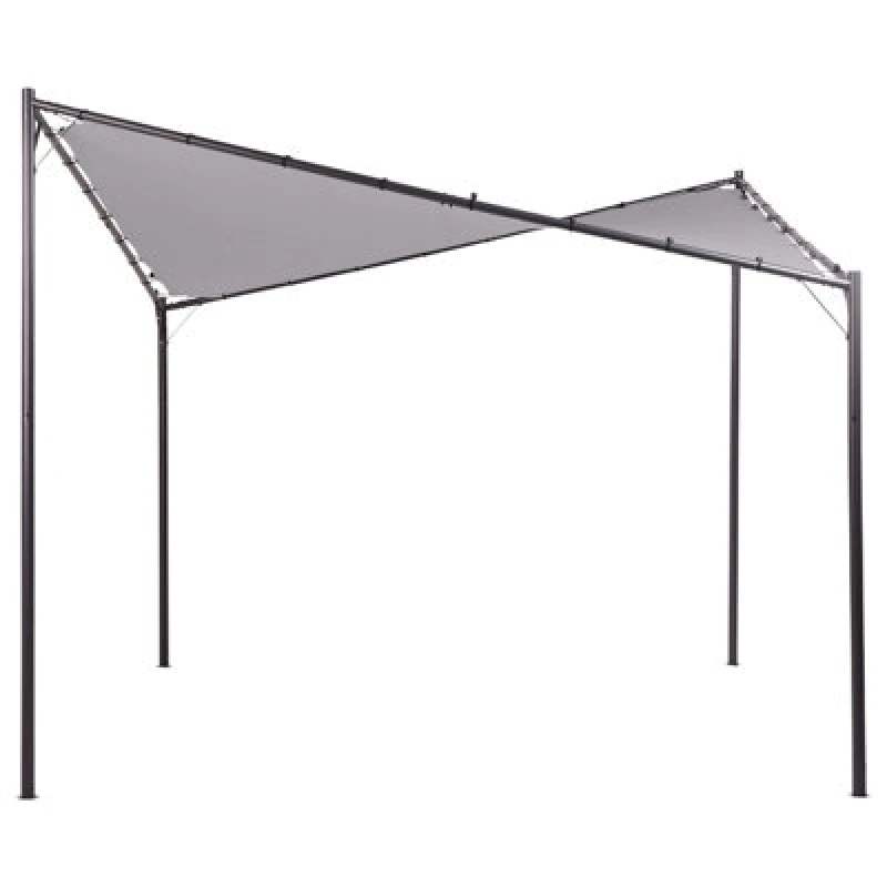 Image of Beliani Gazebo Aventine Metal 300 Cm 300 Cm Grey
