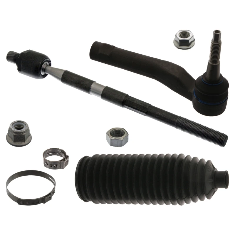 Image of FEBI BILSTEIN 44340 Tie Rod Front Axle Right, with nuts, with bellow Rod Assembly (284)
