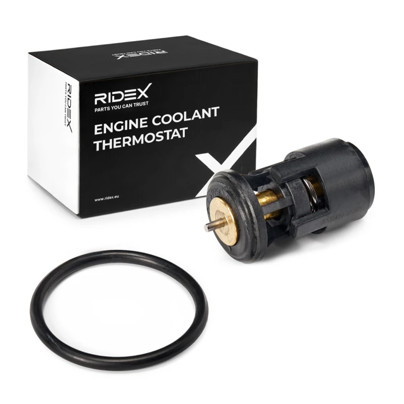 Image of RIDEX 316T0009 Engine thermostat Opening Temperature: 87°C, with gasket/seal Thermostat,coolant (316)