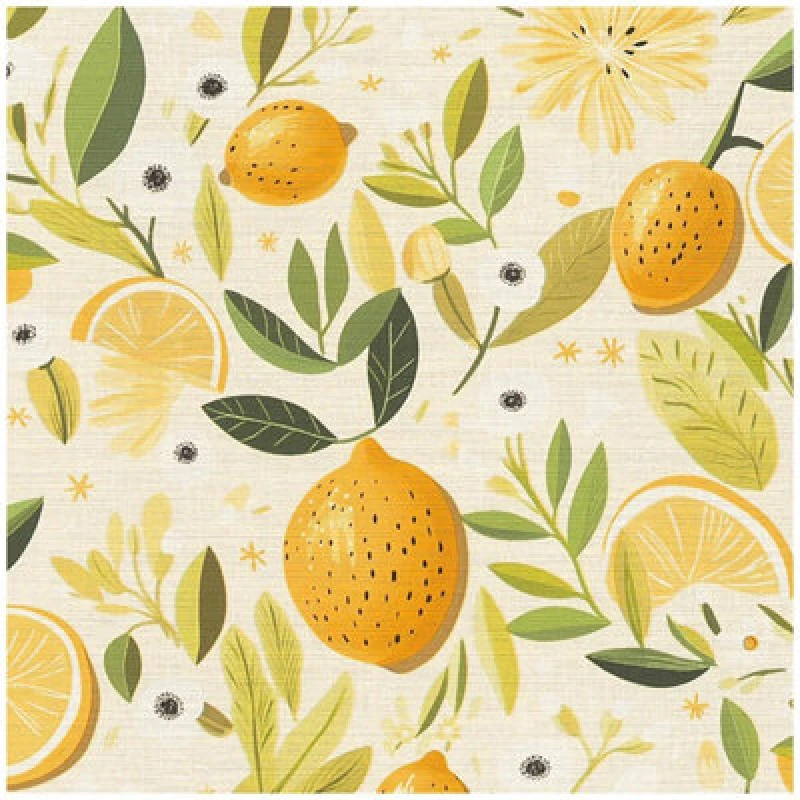 Image of As Creation Lemon Tree Wallpaper Textured Paste The Wall Vinyl Floral Yellow Green White
