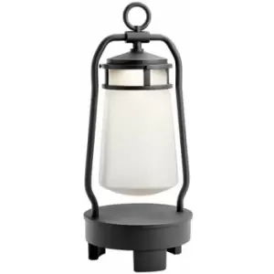 image of Outdoor IP44 Integrated LED Bluetooth Lantern Textured Black LED 3W d01749