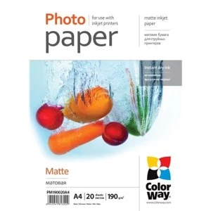 image of ColorWay Matte A4 190gms Photo Paper 20 Sheets