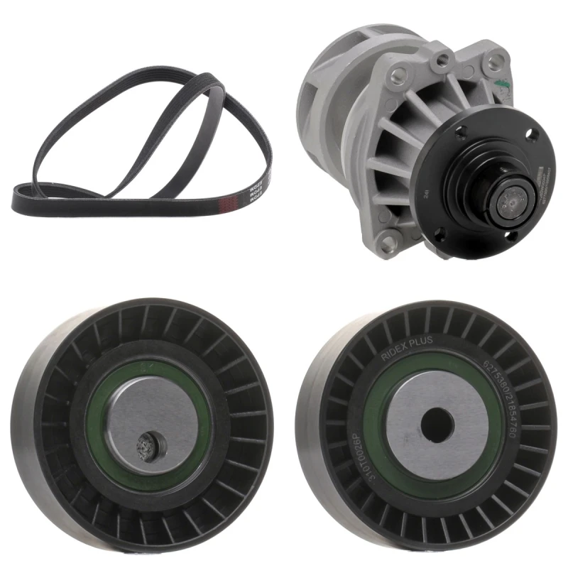 Image of RIDEX PLUS 4172P0022P Water Pump + V-Ribbed Belt Kit Water Pump + V-Ribbed Belt Kit (4172)