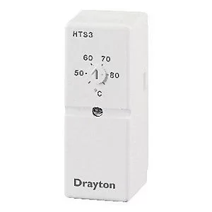 image of Drayton HTS3 White Hot Water Cylinder Thermostat