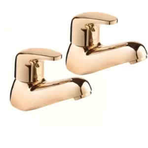 image of Deva - Adore Modern Bath Taps Pair - Gold