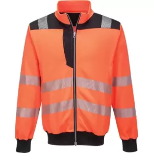 image of Portwest PW3 Hi Vis Sweatshirt Orange / Black 2XL