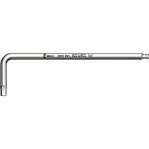 Image of Wera 3950PKL Stainless Steel Ball End Hexagon Allen Key Imperial 9/64"