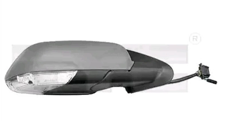 Image of TYC 332-0075 Wing mirror Right, Heatable Outside Mirror (50)