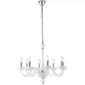 Image of Fan Europe ALFIERE 8 Light Chandeliers White 74x59cm