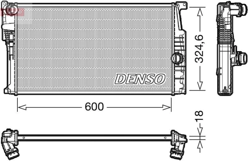 Image of DENSO Engine radiator DENSO DRM05017
