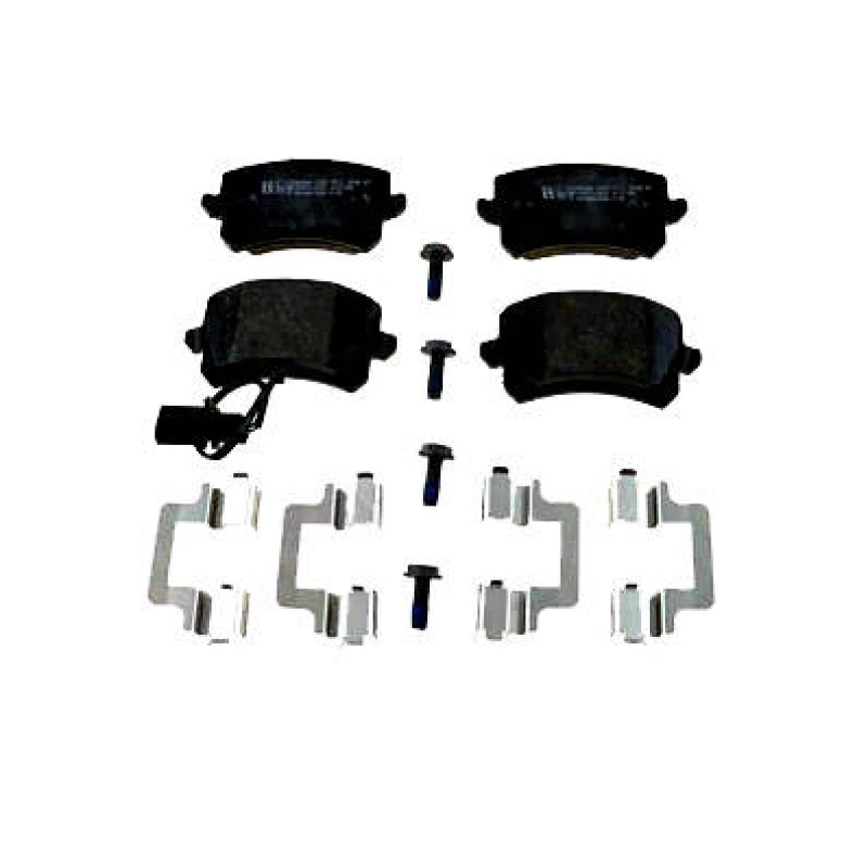 Image of ZIMMERMANN 24483.170.3 Brake pad set Rear Axle, incl. wear warning contact, Photo corresponds to scope of supply, with bolts/screws Brake Pad Set,dis