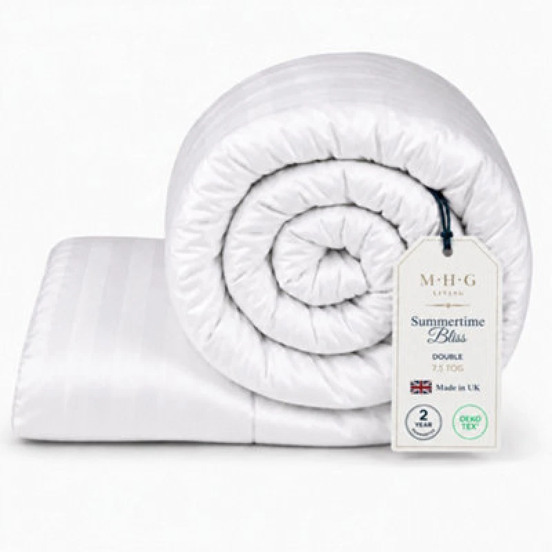 Image of MHG Living MHG Living Double White Spring Summer Hollowfibre Duvet 7.5 Tog - Wilko White