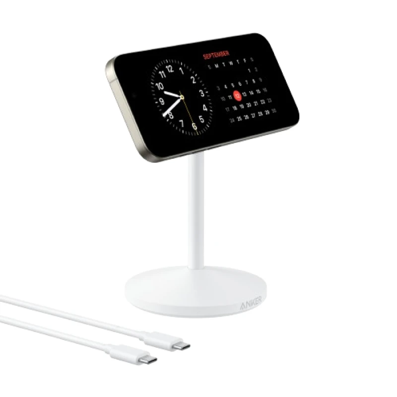 Image of Anker MagGo Headphones. Headset. Smartphone. Smartwatch White USB Wire