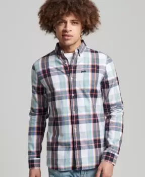 Image of Superdry Mens Vintage London Portland Check Shirt White / Portland Check White - Size: L