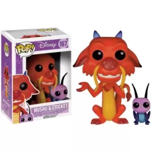 image of Disney Mulan Mushu & Cricket Pop! Vinyl Figure