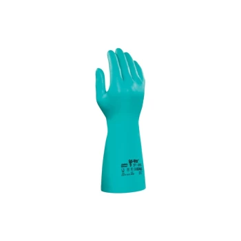 Image of Solvex 37-695 Green Nitrile Gloves - Size 10