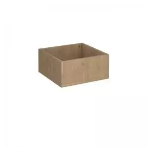 image of Flux modular storage single wooden planter box - kendal oak