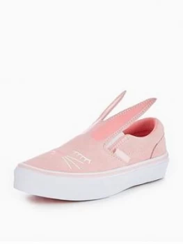 Image of Vans UY Slip On Bunny Childrens Trainer Pink Size 4