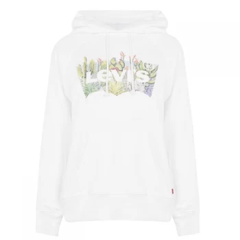 image of Levis Levis Graphic Batwing Hoodie - Cactus White