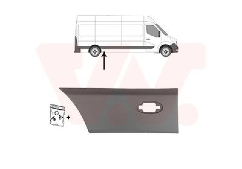 Image of VAN WEZEL Trim / Protective Strip, sidewall VAN WEZEL 3799406