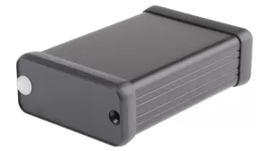 image of Hammond Electronics 1455L1202BK 1455L1202BK Treaded casing 120 x 103 x 30.5 Aluminium Black