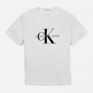 Image of Calvin Klein Monogram Logo T-Shirt - Bright White - 10-11 Years