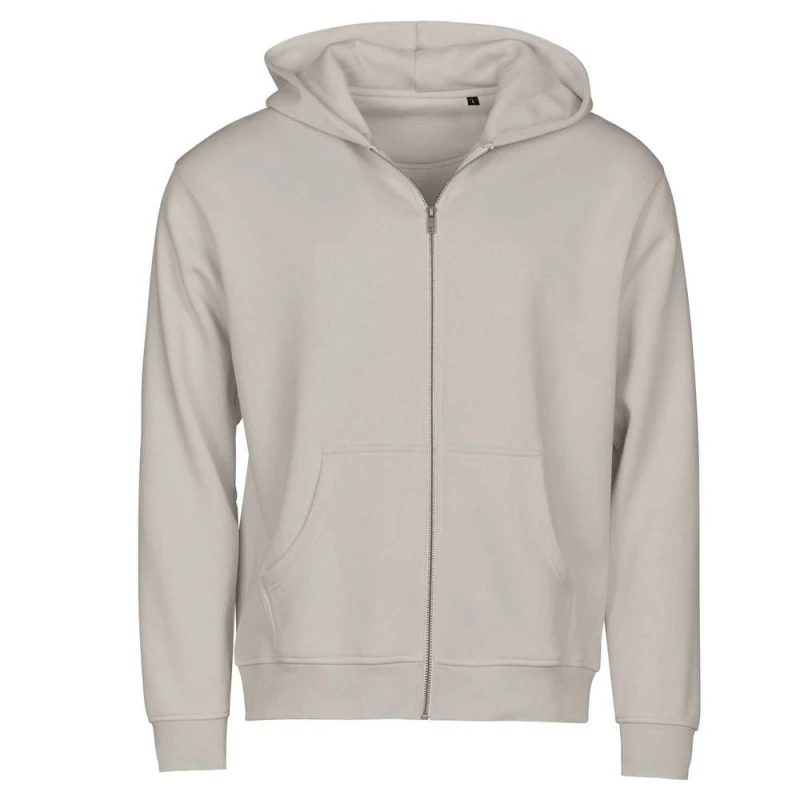 Image of TEE JAYS Mens Urban Hooded Full Zip Hoodie in Off-White Size: XS Off-White Male XS