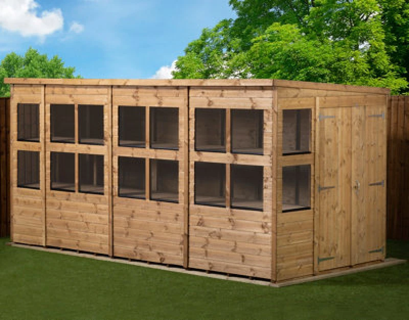 Image of Empire Sheds Empire Pent Potting Shed 14X6 Double Door