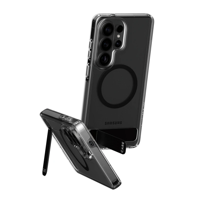 Image of PanzerGlass PanzerGlass CARE by Urban Explorer Case Transparent w. Black Kickstand & Qi Samsung Galaxy S26 Ultra CR12202
