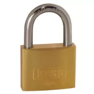 Image of Kasp K12050SD Brass Padlock - 50mm - Stainless Steel Shackle