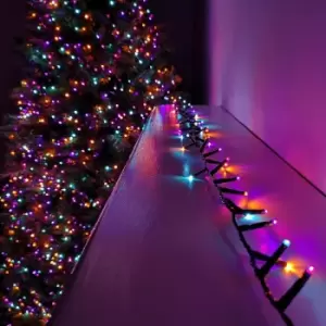 image of 1000 LED 25m Premier Christmas Outdoor Multi Function Timer Lights in Rainbow