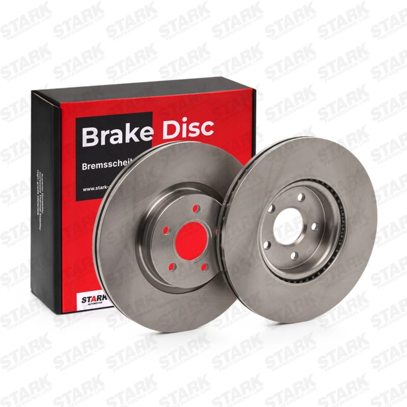 Image of STARK SKBD-0022874 Brake disc Front Axle, Vented, Cast Iron, Uncoated, Untreated, without bolts/screws Cast Iron Brake Disc (82)