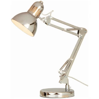 image of The Lighting and Interiors Group Adjustable Pixar Desk Lamp - Chrome