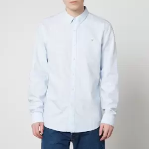 Image of Farah Brewer Striped Organic Cotton-Pique Shirt - M