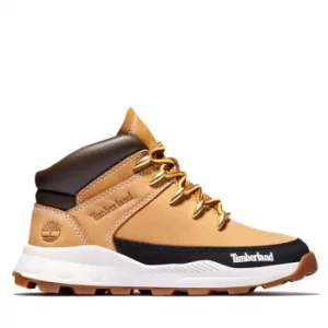 image of Timberland Brooklyn High Top Trainer For Youth In Yellow Yellow Kids, Size 12.5