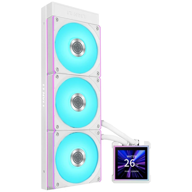 Image of Lian Li HydroShift II LCD-S 360CL White AIO CPU Cooler - 360mm - G89.GHS2LCDS36CW.00