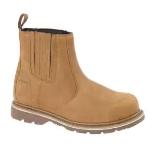 Image of Grafters Mens Safety Leather Dealer Boots (10 UK) (Tan)